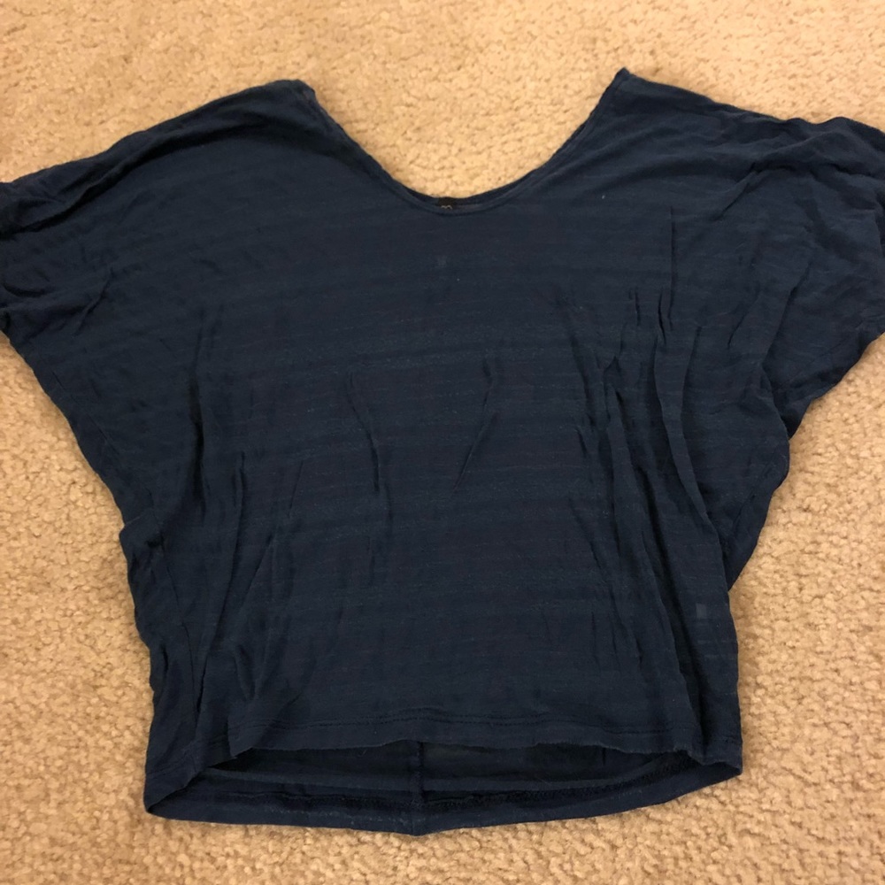 Navy sheer shirt